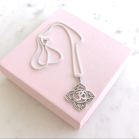 Sterling Silver Om Necklace - Picture 12 of 15